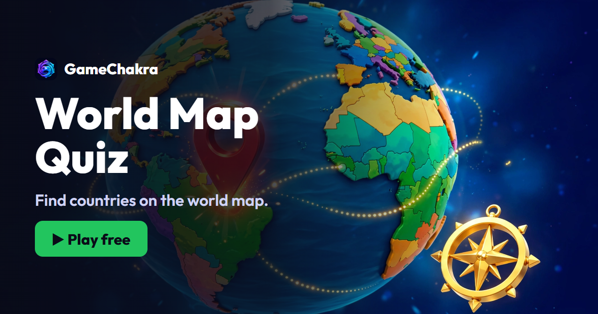 World Map Quiz - Find Countries on the Map | GameChakra